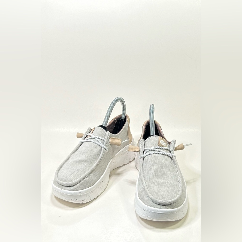 Size 6 - Women’s Hey Dude Wendy Peak Woven Natural Slip Ons 40413-106 Men’s 4.5